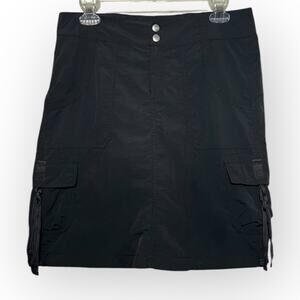 lucy Women's Gray Drawstring Bottom Cargo Pocket Mini Activewear Skirt Size M